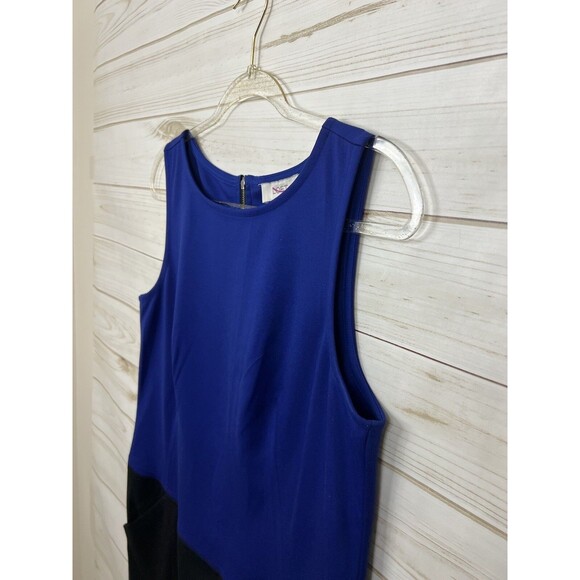 LOFT Colorblock Sheath Dress Blue/Black Small - Picture 5 of 12